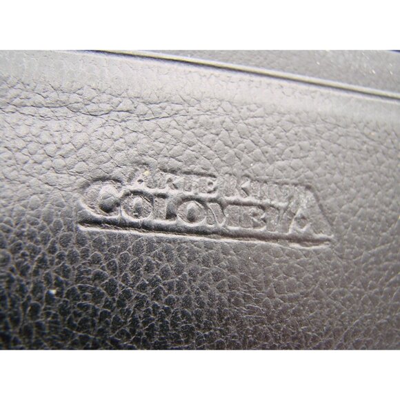 Arte Kuna Colombia Mens Black Bi Fold Leather Wallet w/ Slim Card Holder Handmad - Picture 5 of 12